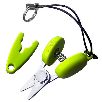 CANARY Tiny Scissors with Cover 1.3" TSA Approved Mini Scissors for Travel, Sewing, Keychain, Japanese Stainless Steel Blade, Made in JAPAN, Green