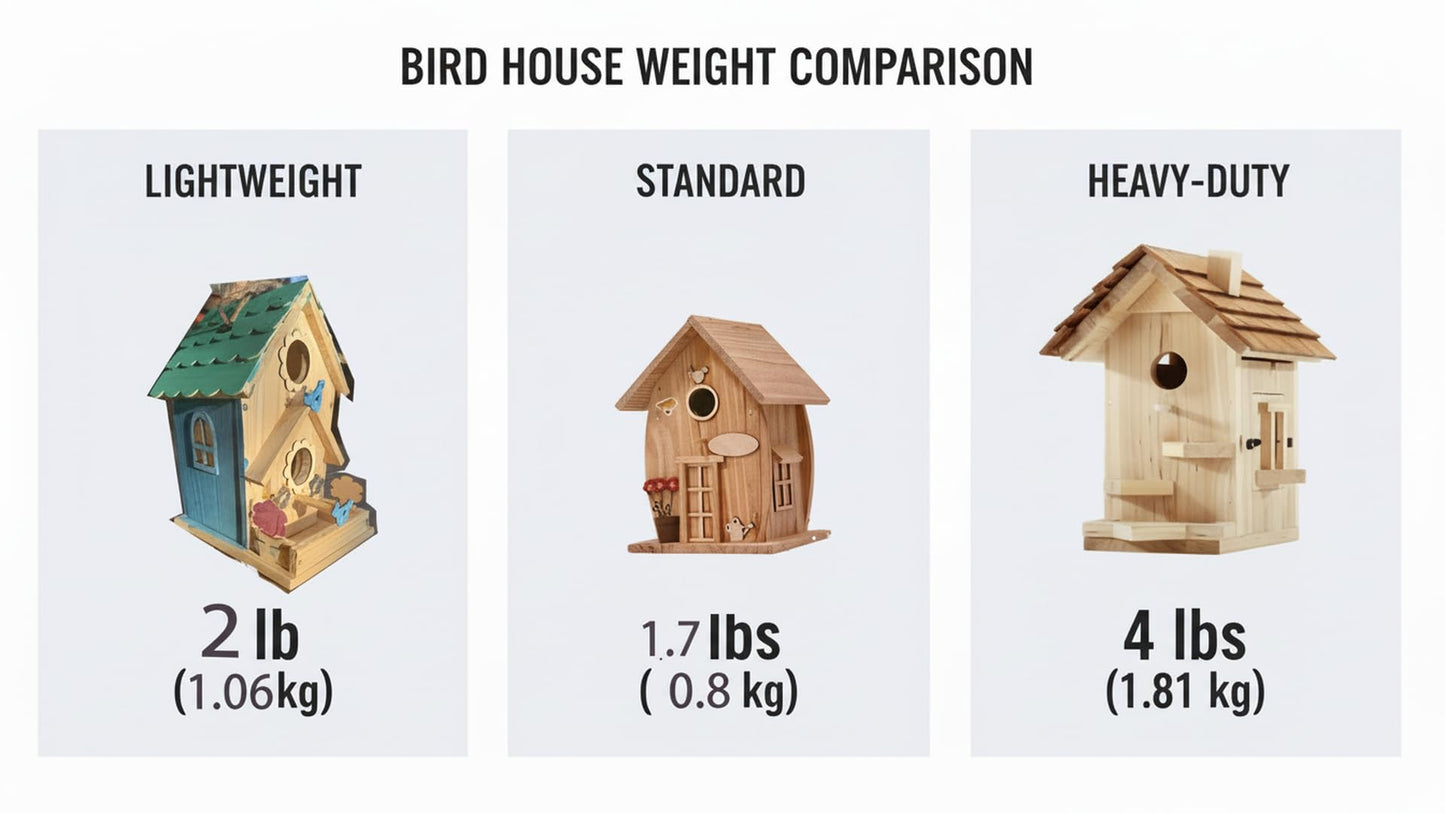 Large Bird Houses for Outside Clearance Wooden Bird House Kit - Bluebird House for Outside - Build it Yourself Birdhouse Kits for Adults to Build - Pole Mountable - Easy Open for Cleaning