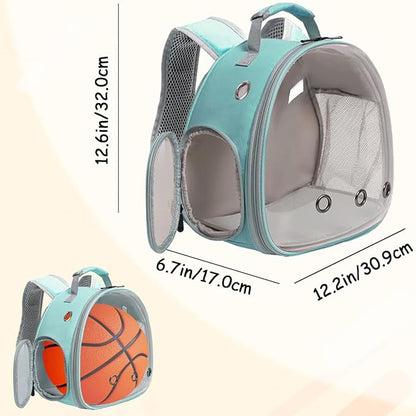 Portable Travel Backpack Habitat for Small Animal, Space Capsule Bubble Window Guinea Pig Bird Bearded Dragon Turtle Carrier Rabbit Squirrel Hamster Cage Breathable Handbag