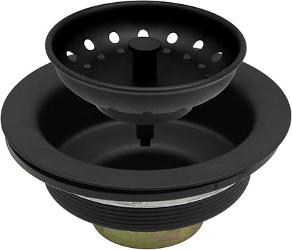 ZM Kitchen Black Sink Stainless Steel Basket Strainer