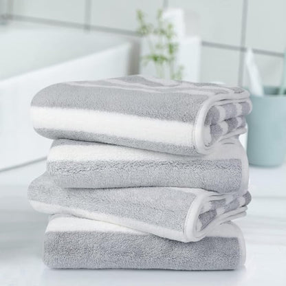 KinHwa Microfiber Hand Towels for Bathroom Soft and Absorbent Face Towels Grey