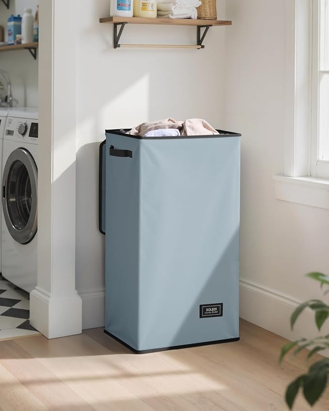 SOLEDI Laundry Hamper with Lid 100L Large & Tall Collapsible Laundry Basket