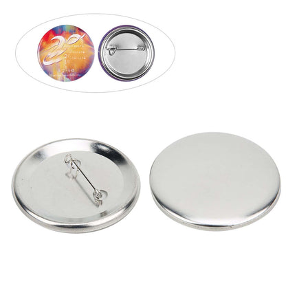 100 Sets 56mm Button Badge Button Pins, Badge Making Materials Blank Making Parts for Craft Supplies Making Birthday Parties Gifts