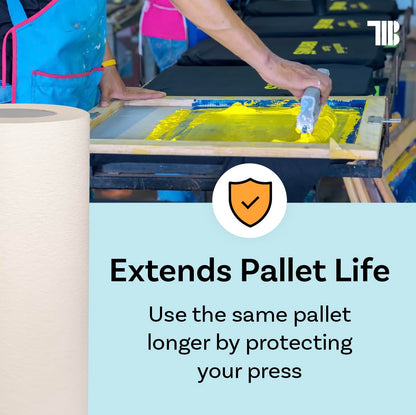 Pallet Tape for Screen Printing, 16 Inch x 300 Foot Roll, Made in USA, Heavy Duty Platen Masking Tape with Clean Removal to Protect Screen Printing Surfaces and Extend Pallet Life