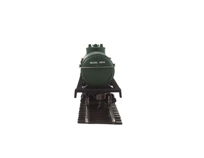 Walthers Trainline Tank Car-Ready to Run-British Columbia Railway (Green, Yellow, White; Dogwood Logo) 931-1441 HO Scale Model Railroad - Freight Model