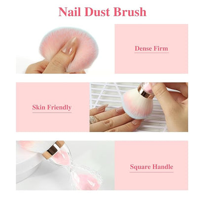 Nail Dust Brush for Acrylic Nails, Soft Brush Nail Art Dust Powder Remover