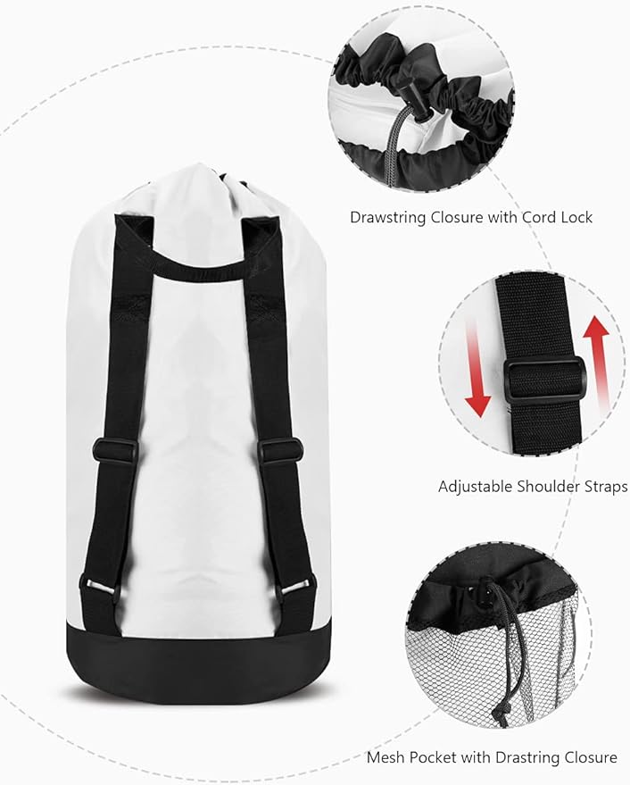 Dalykate Backpack Laundry Bag, Laundry Backpack