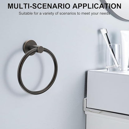 SetSail Towel Holder for Bathroom Wall Screw-in Towel Ring Stainless Steel Hand