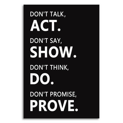 Inspirational Wall Art Motivational Poster Prints Picture Canvas Positive Quotes Paintings Inspiring Artwork Wall Decor for Living Room Bedroom Office Decor Framed Ready to Hang[12''W X 18''H]