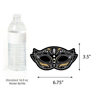 Big Dot of Happiness Masquerade - Decorations DIY Venetian Mask Party Essentials - Set of 20
