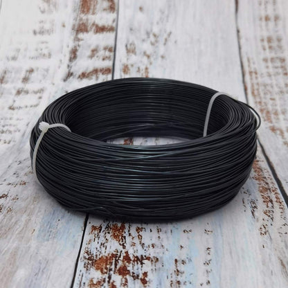 INSPIRELLE 18 Gauge 377 Feet Black Aluminum Craft Wire Bendable Metal Wire for Jewelry Craft Making