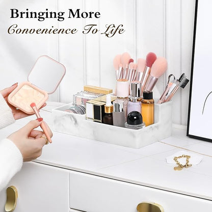 Luxspire Bathroom Counter Organizer, Marble Toothbrush Holder
