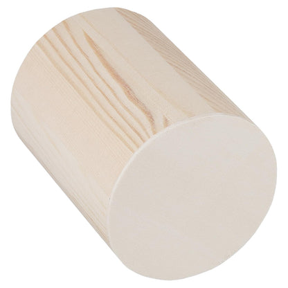 GINLANK 12 Pack 4 Inch Round Wooden Pencil Holders, Unfinished Wood Desk Organizer for DIY Crafts (3x3x4 Inches)