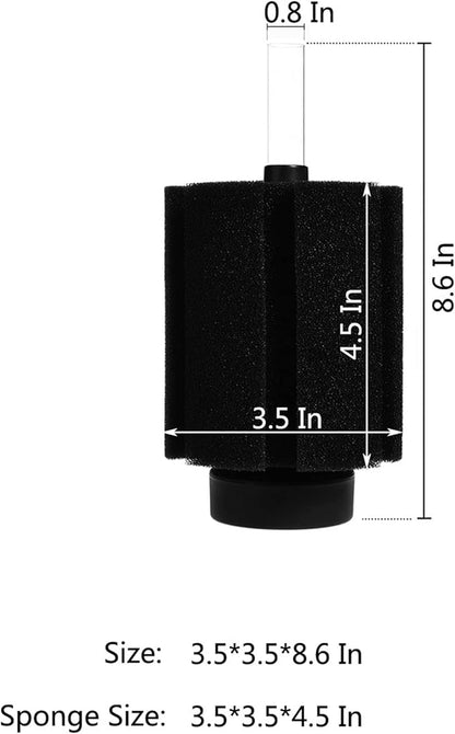 ALEGI Aquarium Bio Sponge Filter with Ceramic Media for Clear and Quiet Aquariums for Betta Fry Shrimp Tiny Fish Tank (10-40 Gallon 1 Pack)