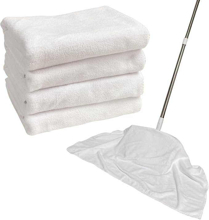 4Pcs Extra Large Microfiber Cleaning Cloths – 30x20 in Mop Towels