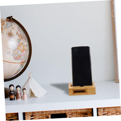 Angoily Wooden Phone Holder Stand with Echo Resonance Sound Amplifier Compact Desktop Cell Phone Loudspeaker Amplifier 3.93X2.36X1.18In