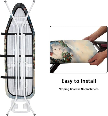 ZDCUSTOM Christmas Night Snowman Ironing Board Cover 13x52 Inch, Scorch &