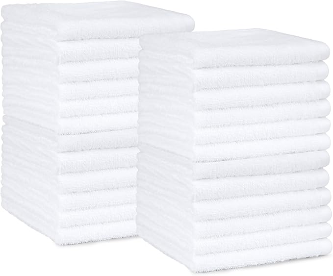 Amazon Basics Fast Drying Cotton Washcloths