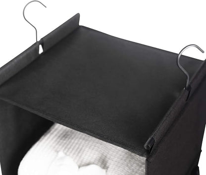 MAX Houser 4-Shelf Hanging Closet Organizer, Space Saver, Cloth Hanging Shelves