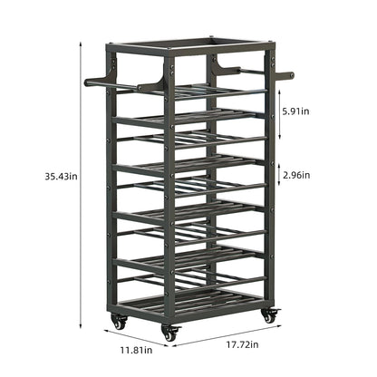 FOREVEROU 50 Can Spray Paint Rack Organizer, Large Capacity Rolling Spray Paint Storage Cart, Metal Aerosol Can Holder for Garage, Auto Shop, Craft Room & Home Mobile Organization
