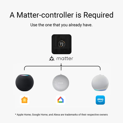 Lux TQX Thermostat with Remote Sensor, WiFi Thermostat Works with Matter, Alexa, Apple Home, Google, App & Voice Control, Programmable Smart Thermostat, C-Wire and wall Plates Included