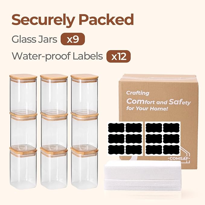 ComSaf 1.2 Qt Glass Storage Containers