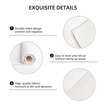 XALOGEER Brown Beige Placemats Set of 4 Parquet Pattern Wooden Style Linen Place Mat Washable Double Layer Table Mats for Kitchen Dining Decoration 12x18 Inch
