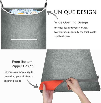 XL Hanging Laundry Hamper, Over the Door Laundry Hamper and Baskets, Wide