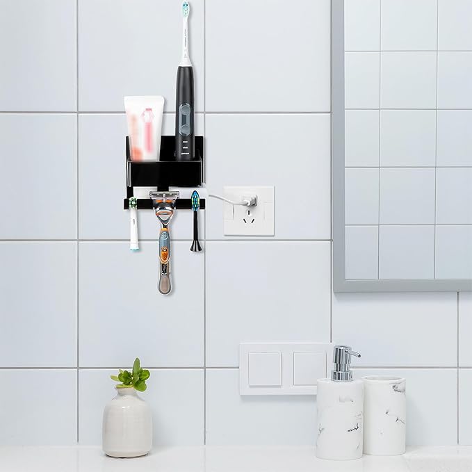 Electric Toothbrush Holder Wall Mounted, Electric Toothbrush Cord Organizer