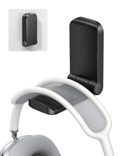 Lamicall Headphone Stand, Sticky Headset Hanger - Adhesive Headphone Holder Hook Mount, Headset Stand Holder Clip Under Desk, Earphone Clamp for Airpods Max, HyperX, Sennheiser, Mother's Day