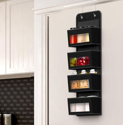Simple Houseware 4 Clear Window Pocket Over Closet Door Storage Hanging