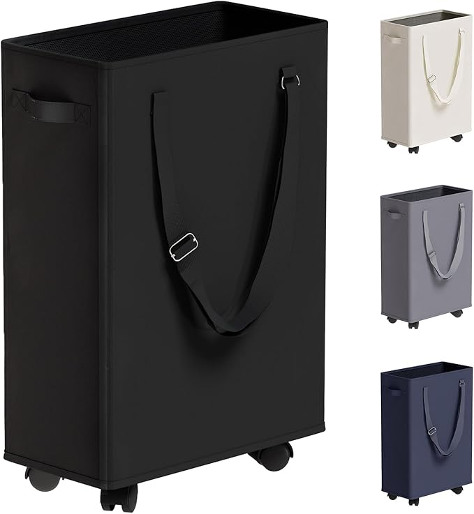 Slim Rolling Laundry Basket, Slim Laundry Hamper