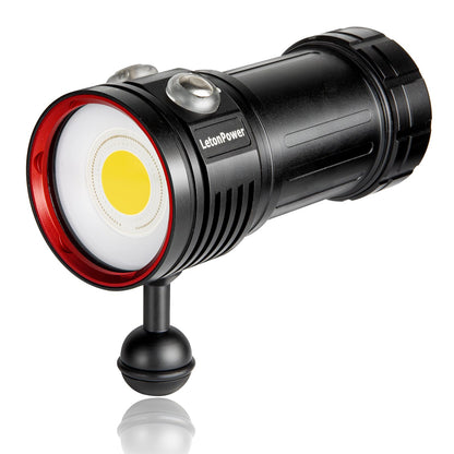LetonPower Diving Flashlight, L12 8000Lumens Dive Light,100m Underwater Video Light, Scuba Dive Lights, Underwater Flashlight with Type-C Charging for Professional Under Water Sports
