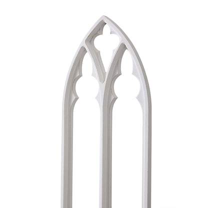 Sintosin Rustic Arched Window Frame Wall Decor 40 X 16 Inch, Hanging Distressed White Wooden Cathedral Farmhouse Faux Window Wall Art for Home Decor Living Room Bedroom Kitchen Hallway