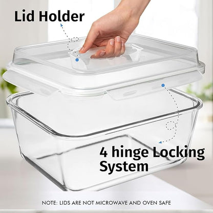 6500 ML / 220 oz / 28 Cup LARGE Glass Food Storage Container