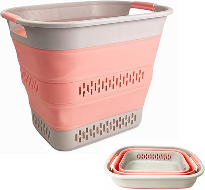 SAMMART 40L Collapsible Plastic Laundry Basket