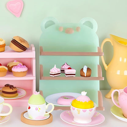 Mini Bear Display Shelf Shape Resin Silicone Molds 3D Simulation Bookshelf Epoxy Casting Molds for DIY Micro Resin Dollhouse Kitchen Tiny Things Display Decor