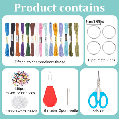 INFUNLY 15PCS DIY Small Dream Catcher Kits for Beginners Handmade Dreamcatcher Kit for Starters DIY Mini Hanging Ornament Making Kit for Bedroom Car Mirror Keychain Bag Bohemian Decoration Craft Gift