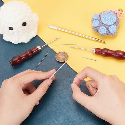 AHANDMAKER Doll Hair Rooting Tool Reroot Rehair Tools Alloy Rooting Needles Doll Making Kit Doll Hair Making Accessories for DIY Handle Doll OB BJD Wig