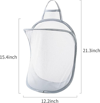 Pop-up Hanging Laundry Hamper Small Mesh Laundry Basket 2 Pack Foldable Hamper