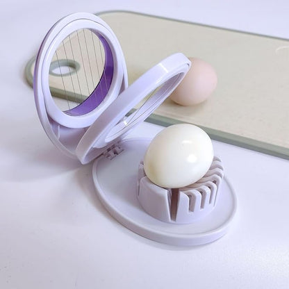 Egg Slicer for Hard Boiled Eggs,Easy to Cut Egg into Slices, Wedge and Dices, Sturdy ABS Body with Stainless Steel Wires,Non-slip Feet,Dishwasher Safe, BPA Free (Red)