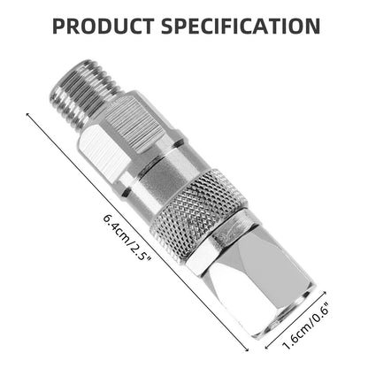 (3-Pack) Swivel Joint 1/4-Inch 360 Degrees Rotate Stainless Steel Airless High Pressure Spray Gun Hose Swivel Joint Connector Accessories for Paint Sprayers and Hose