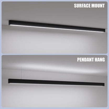 8FT LED Linear Light,100/90/80/70/60W Up and Down Light, 3000/4000/5000K CCT,Commercial And Residential Linear Lights Fixture for Office,Pendant Lights for Home,Shop,Garage,Basement,School-4Pack