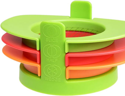 Egg Slicer Set with 3 Cutters - Cut Boiled Eggs into Thin Slices, Wedges or Halves - Easy Manual Egg Slicing - No Power, No Noise - Great for Sandwiches, Salads and Hors d'Oeuvres - With Slicer Stand