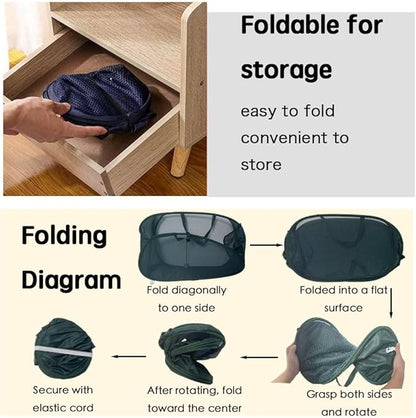 2 Pack Collapsible Laundry Baskets Popup Mesh Laundry Basket Durable Handles