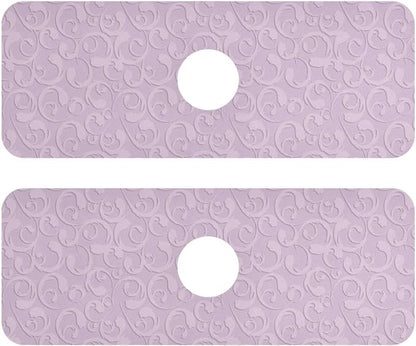 Kitchen Sink Splash Guard 2 PCS 14.7 Inch Sink Faucet Mat Splash Guard