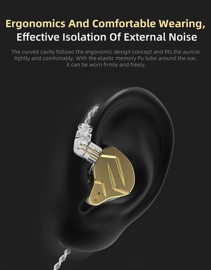 KZ ZSN Pro X in Ear Monitor Earphone 1BA 1DD Hybrid Dynamic Dual Driver IEM Wired Earbuds HiFi Sport Gaming Headphones Compatibility for Phone Computer Tablet
