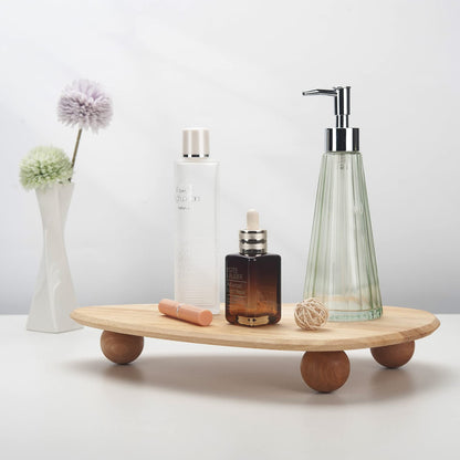 DEAMACE Wood Riser for Display, Wooden Pedestal Stand for Decor, Wood Display Tray for Candles Plants Bottles Vases Soap Dispenser