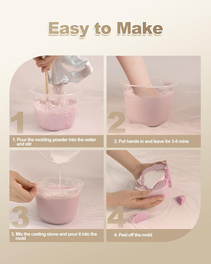 Oiomniv Baby Casting Kit Hand and Feet, 3D Newborn Keepsake for Babies Hand & Foot Molding, DIY Hand and Footprint Keepsake, Baby Chirstmas Gifts for Girls and Boys, Shower Gifts for Moms