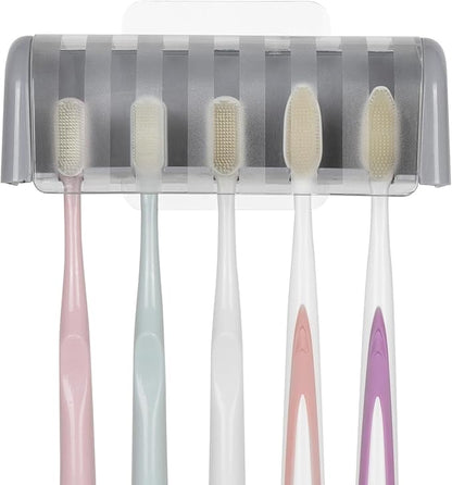 LUEXBOX 5 Slots Wall Mount Toothbrush Holder